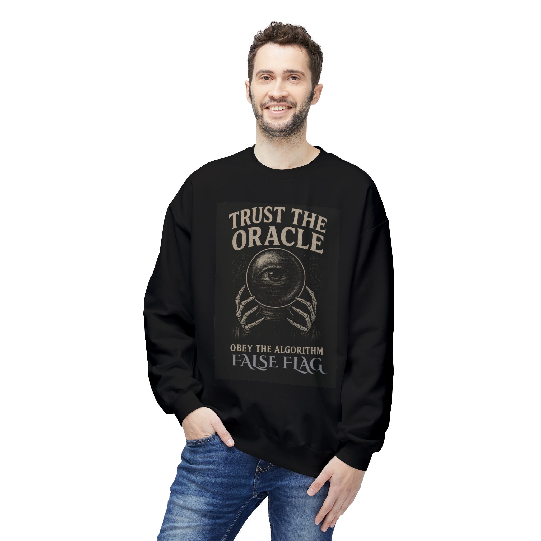 "Trust The Oracle"  - Crew Neck Sweatshirt | False Flag Apparel