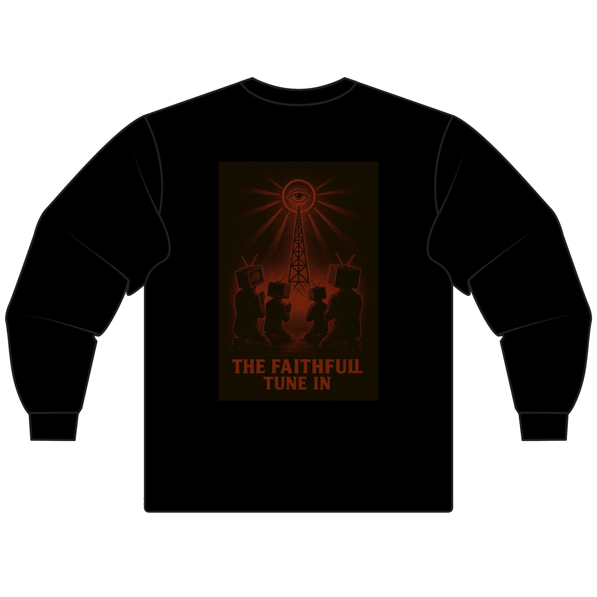 “Broadcast Salvation” – The Faithful Tune In | False Flag Apparel - Long Sleeve Tee