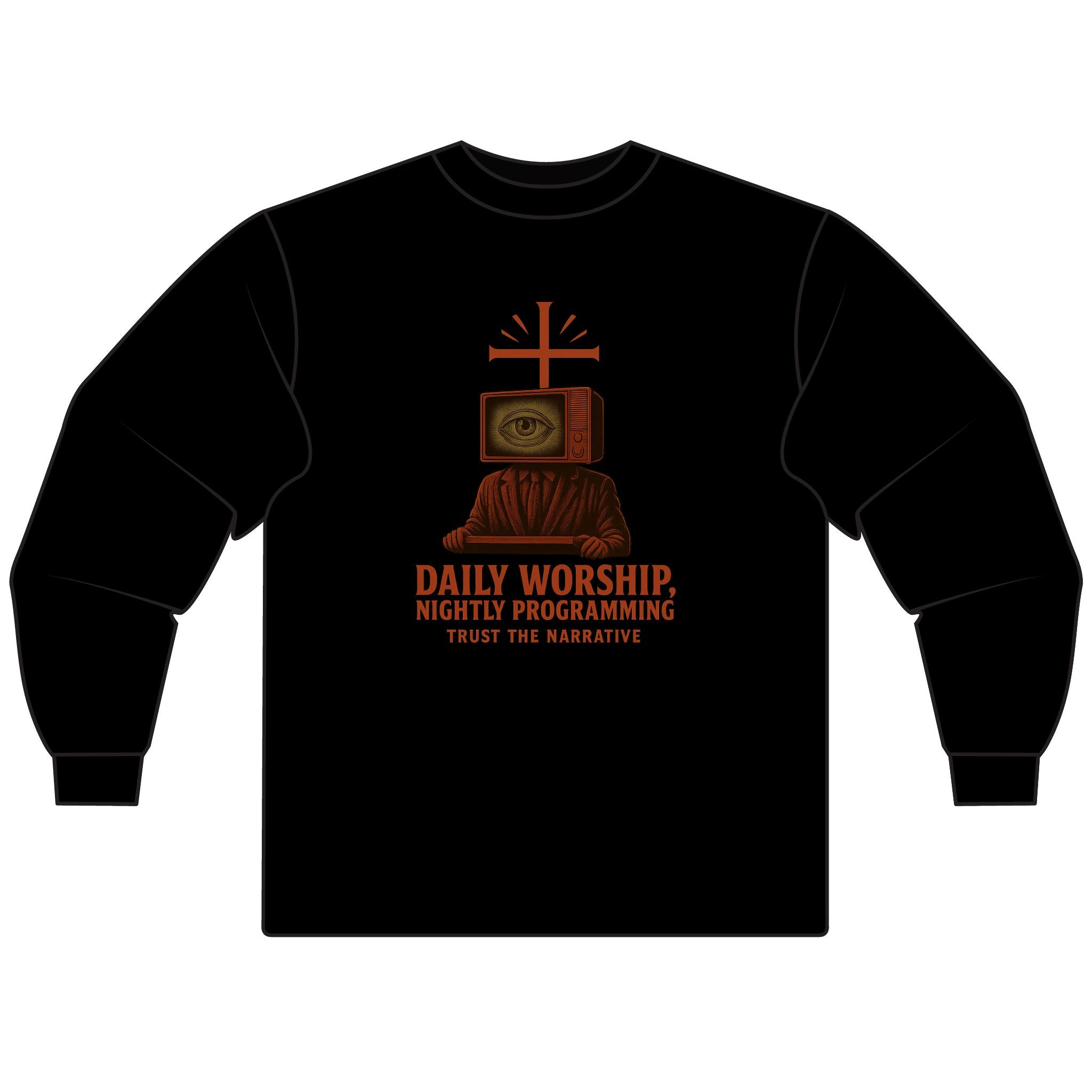 “Broadcast Salvation” – The Faithful Tune In | False Flag Apparel - Long Sleeve Tee