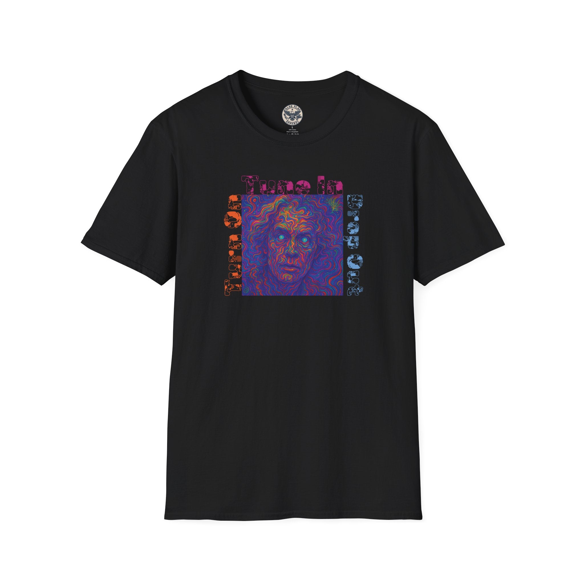 Neural Transmission Tee – Turn On. Tune In. Drop Out. | False Flag Apparel